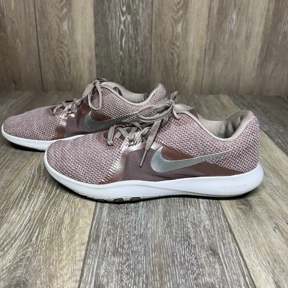 Nike Flex Trainer 8 PRM 924340-200 Pink Running Womens US Size 10 Sneaker Shoes